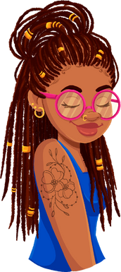 Modern Textured Woman with Dreadlocks